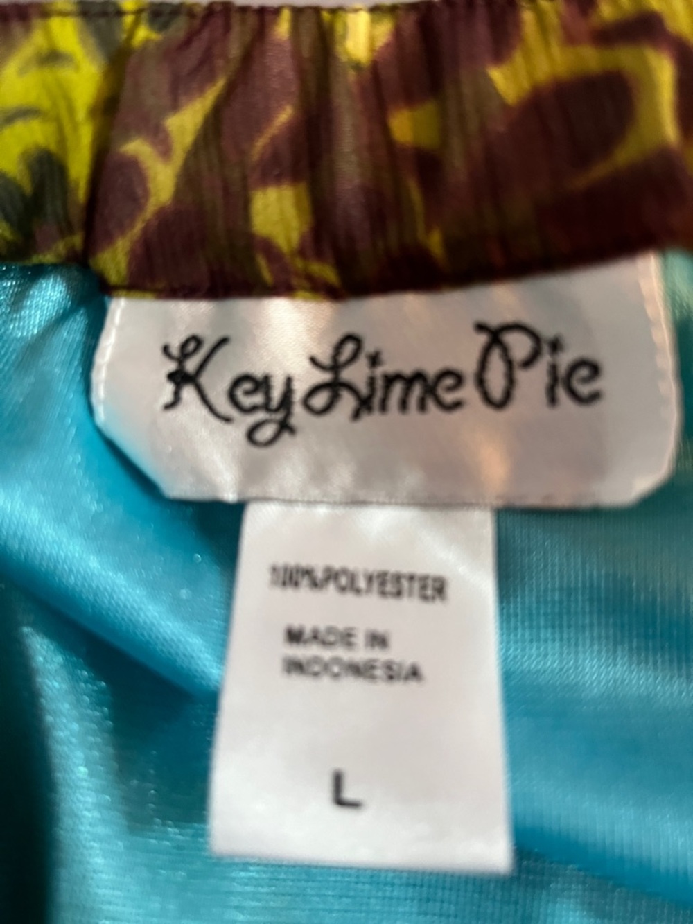 Womens A-Line Floral Wrap Skirt in Aqua & Olive - Picture 8 of 12